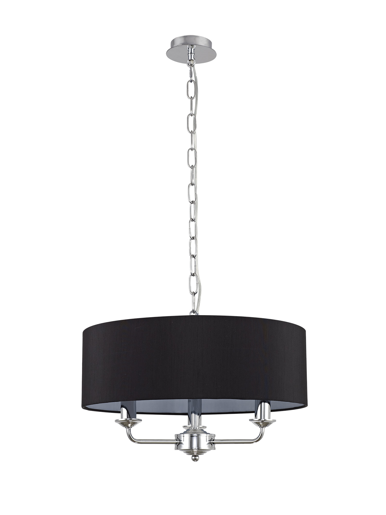 Banyan 45cm 3 Light Pendant Polished Chrome, Black DK0007  Deco Banyan